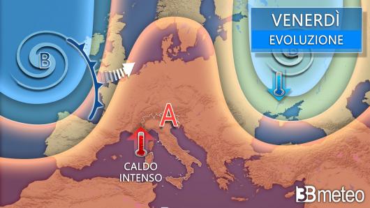 Meteo venerdì