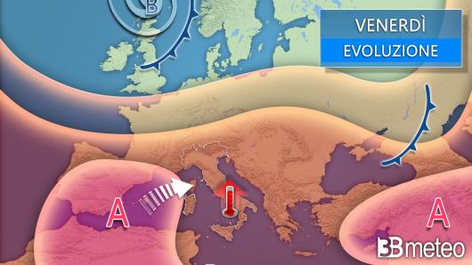 Meteo venerdì
