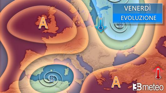 Meteo venerdì