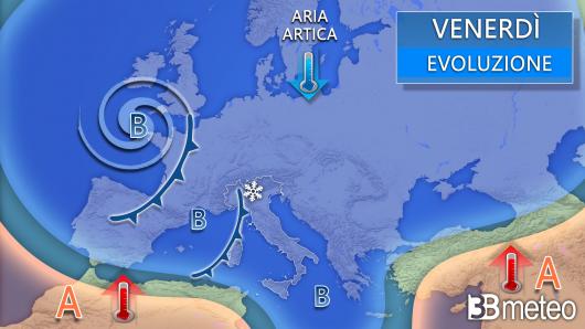 Meteo venerdì