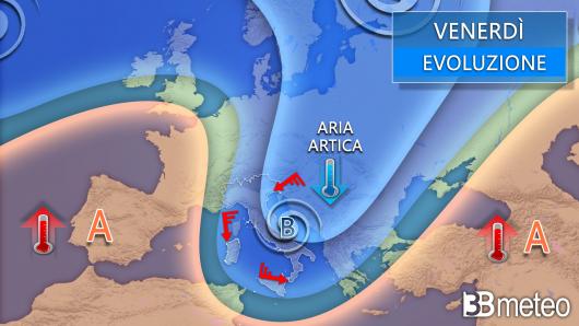 Meteo venerdì