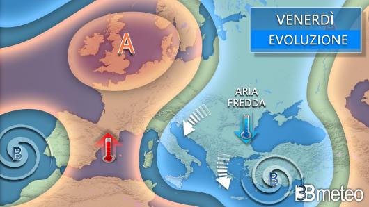 Meteo venerdì
