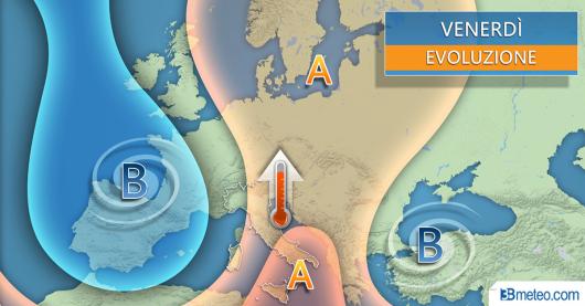 Meteo venerdì, breve tregua sull'Italia con tempo stabile e più caldo