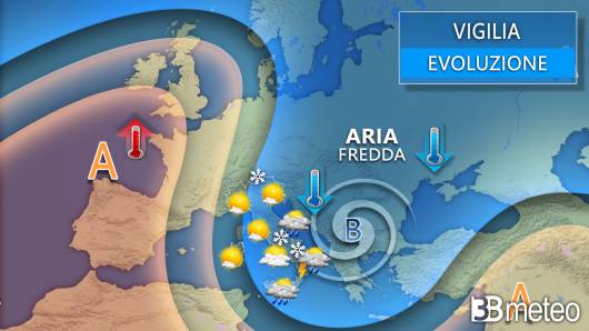 Meteo Vigilia di Natale martedì 24 dicembre