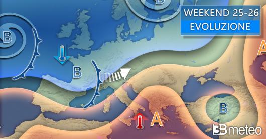 Meteo weekend 25-26 gennaio