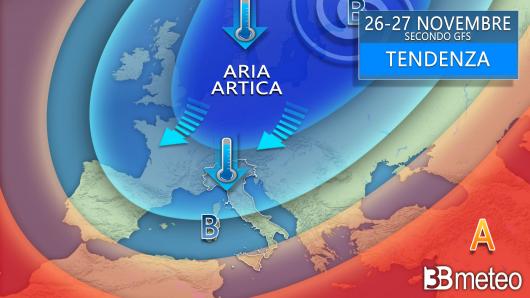 Meteo - Weekend 25-26 secondo il modello americano GFS