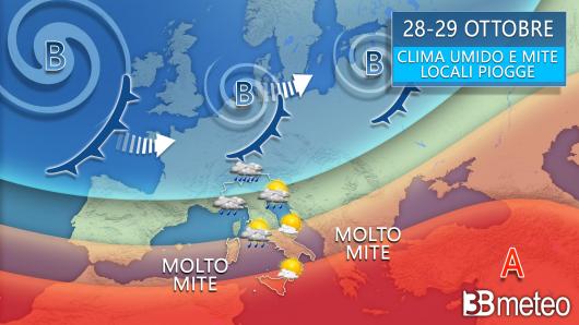 Meteo weekend 28-29 ottobre