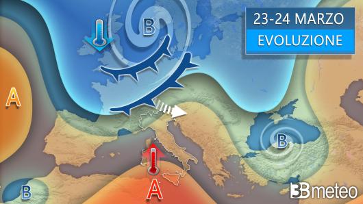 Meteo - Weekend con rovesci e temporali su parte d'Italia