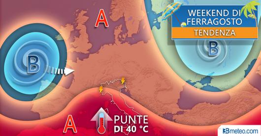 Meteo weekend di Ferragosto
