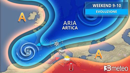 Meteo weekend, evoluzione prevista