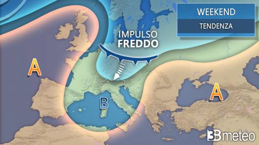 Meteo weekend, ipotesi di maltempo e di freddo