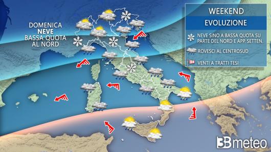 Meteo weekend, la situazione prevista sull'Italia