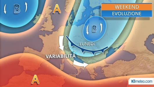 Meteo weekend sinottica a scala europea