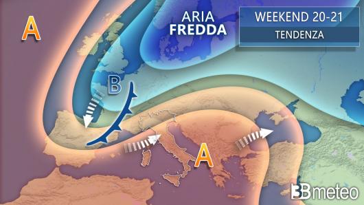 Meteo weekend, situazione evolutiva su Europa-Italia