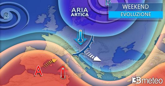 Meteo weekend: situazione sinottica prevista sull'Italia