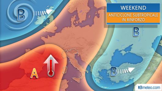 Meteo weekend, tra anticiclone africano e qualche temporale