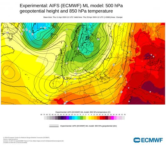 modello sperimentale AIFS di Ecmwf