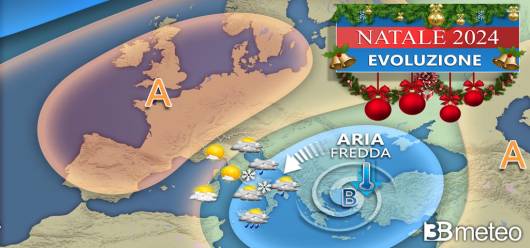 Natale 2024 tra sole e locale maltempo 