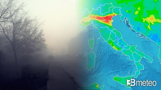 Nebbie localmente fitte nei prossimi giorni e inquinanti alle stelle