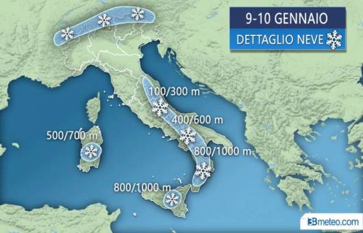 Neve 9-10 gennaio