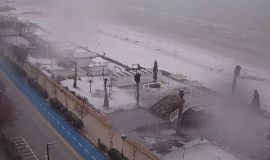 Neve anche sulle coste marchigiane, qui Senigallia