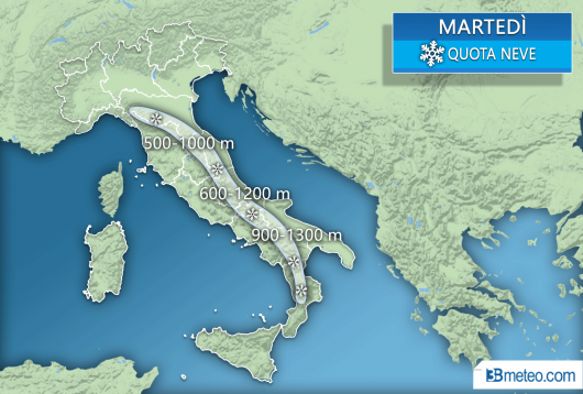Neve in arrivo la prossima settimana