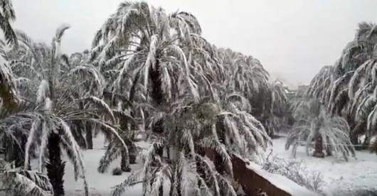 Neve in Marocco, a Zagora, Valle del Draa