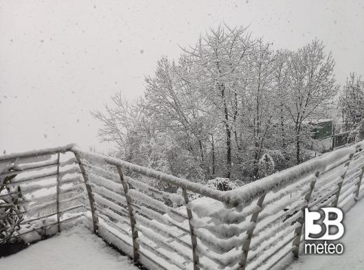 Nevicata di giovedì 19 febbraio a Tresivio (SO)