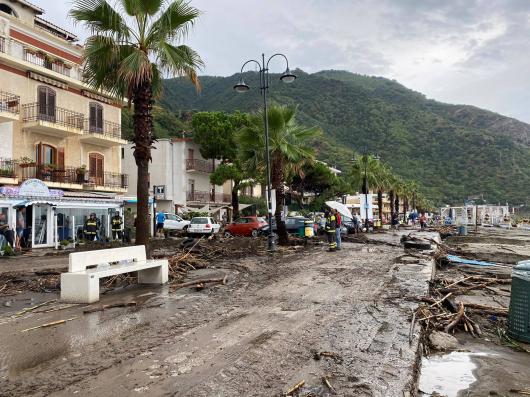 Nubifragio a Scilla, ingenti danni
