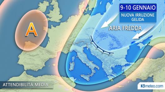 Nuova irruzione fredda da metà settimana