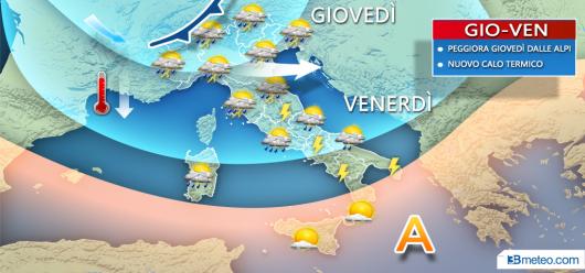 Nuovo peggioramento nei prossimi giorni
