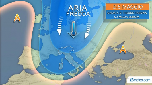 Ondata di aria fredda tardiva sull'Europa