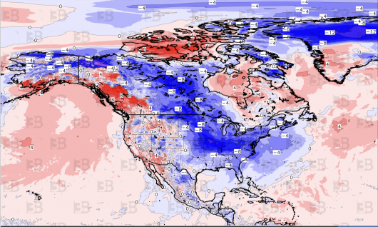 ondata di freddo fine novembre sul Nord America