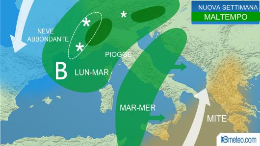 ondata di maltempo, sarà intensa al Nord