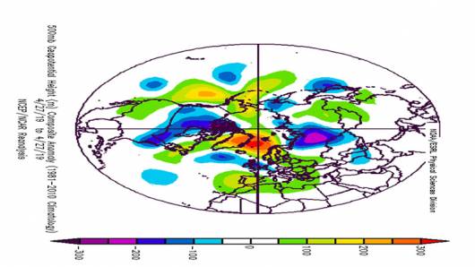 pattern precursore di indebolimento del vortice polare