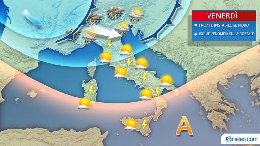 Peggiora al Nord tra giovedì e venerdì