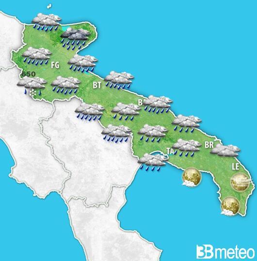 Peggiora nella giornata di martedì sulla Puglia