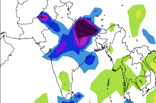 piogge estreme in Nepal, fonte Noaa