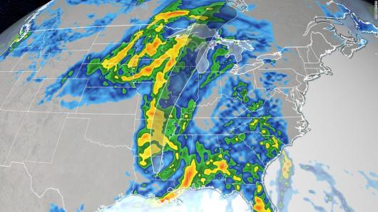 Piogge previste nei prossimi giorni. Fonte: CNN WEATHER