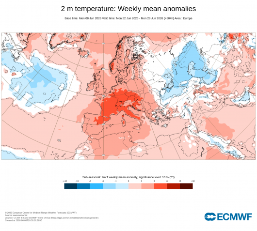 piu' caldo della media in terza decade di giugno