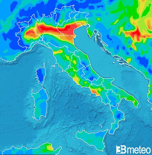 PM10 previsto per le prime ore di mercoledì