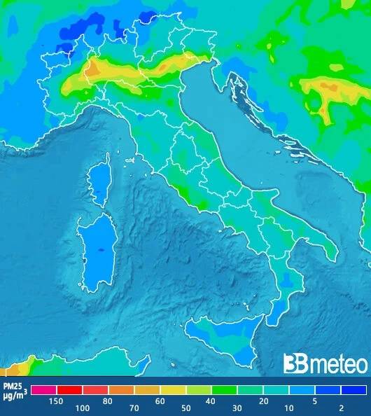  PM2.5 mercoledì mattina