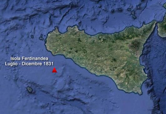 Posizione dell'Isola Ferdinandea