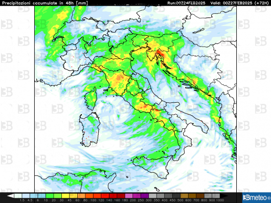 Precipitazione cumulata nelle 48 ore