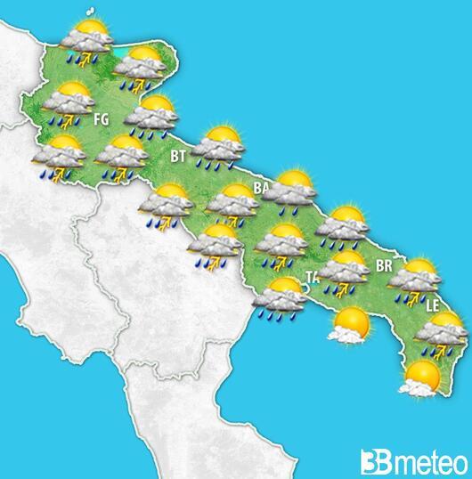 Previsione per giovedì pomeriggio