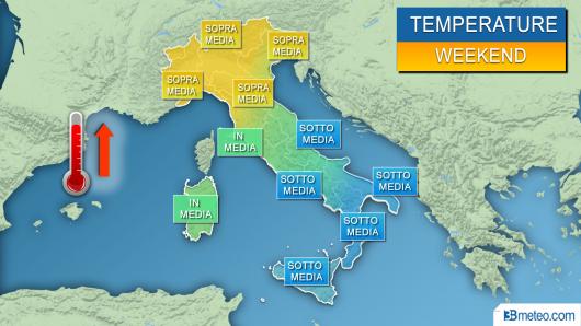 Primi caldi nel weekend ma solo al Nord