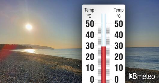 Prosegue il caldo anomalo, temperature sempre superiori alla norma