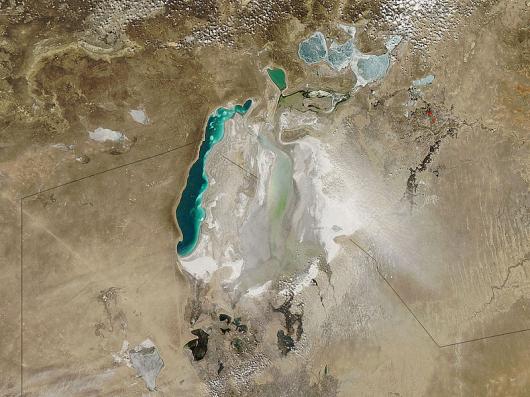 Quel che resta oggi del Lago d'Aral