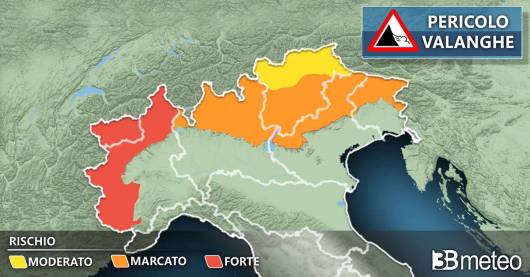 Rischio valanghe particolarmente elevato sulle Alpi occidentali