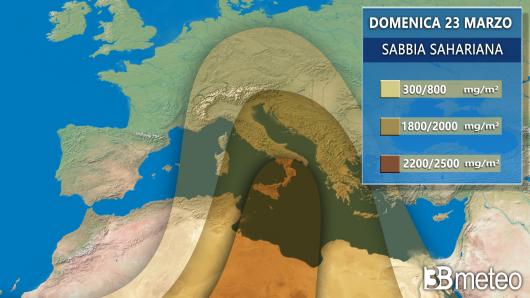 Sabbia sahariana domenica